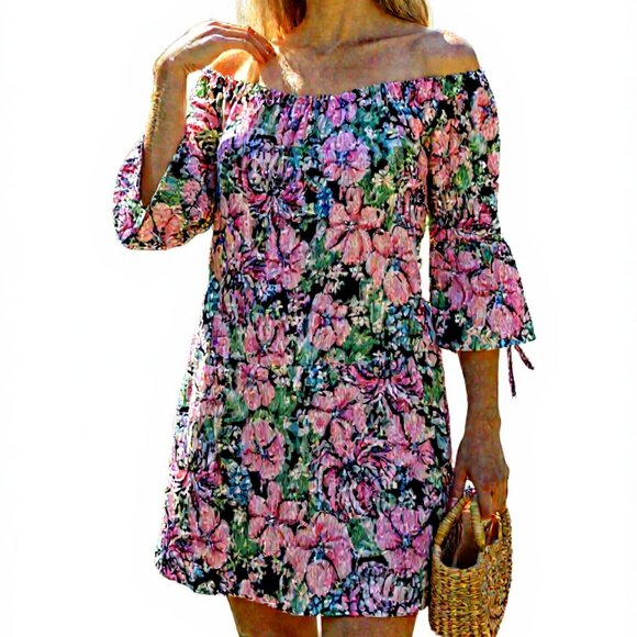 Lilly Pulitzer Pink Blossom Lana Skort Romper Dress Small - Picture 1 of 12